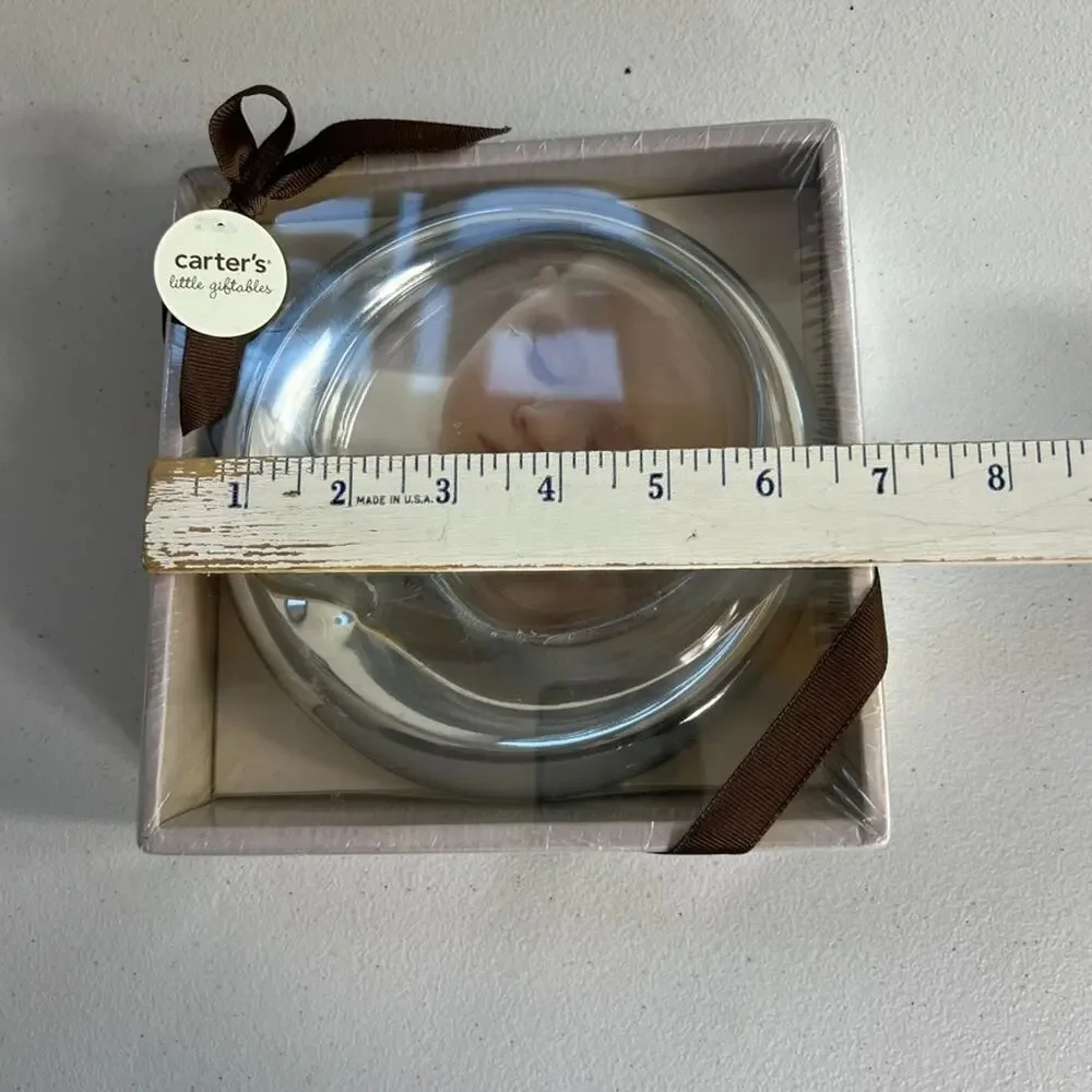 Carters Smiley Happy Frame Round Picture Frame Silver Moon